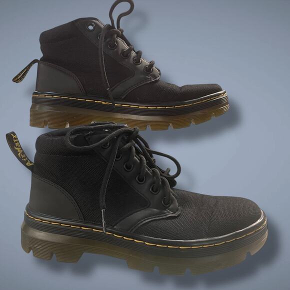 Women's Size 5 Dr. Martens - Bonny Tech Black Element & Black Poly Combat Boots - Picture 2 of 9